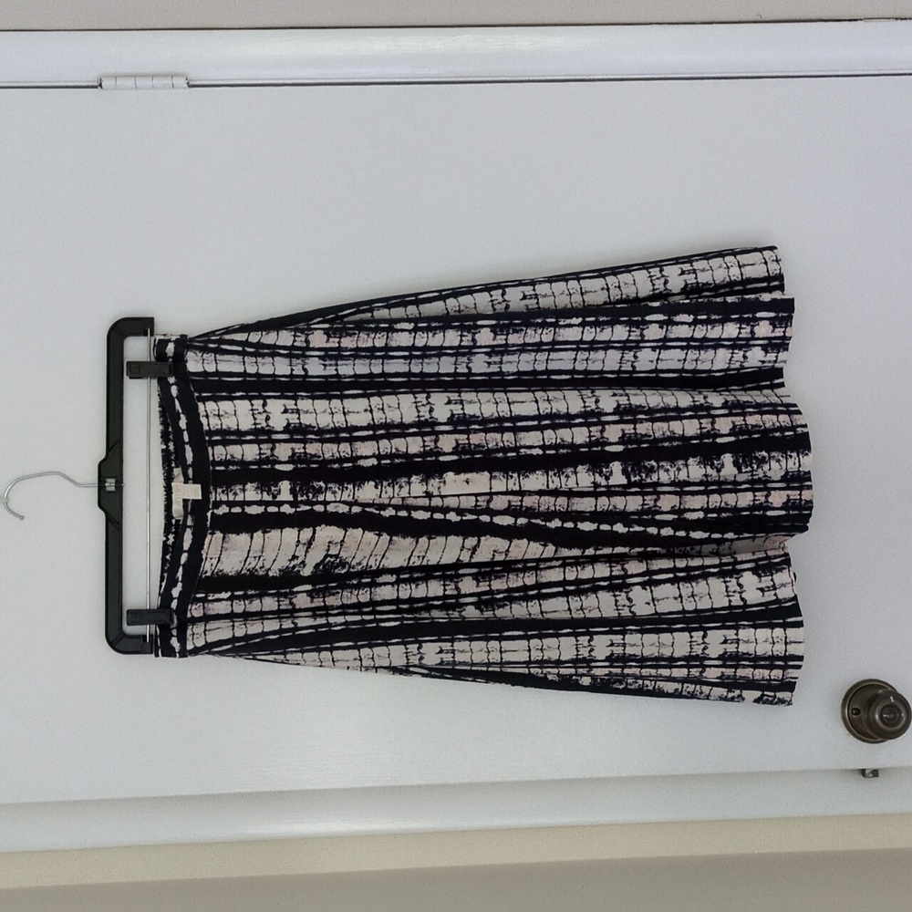 Blue, White and Pink Silk Skirt --with Pockets!